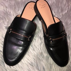 Black loafers